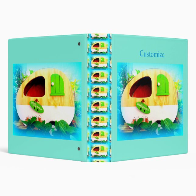 Tiny gypsy caravan casa Thunder_Cove 3 Ring Binder (Background)