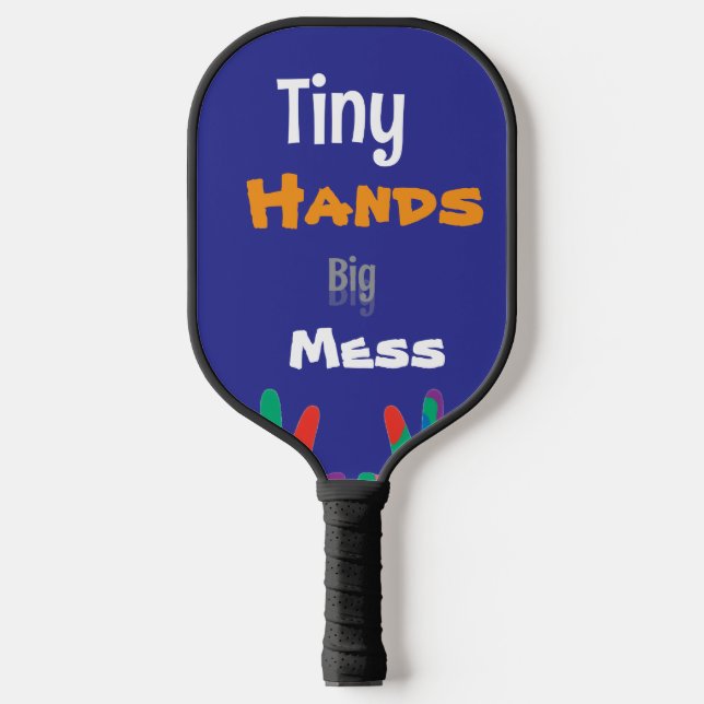 Tiny Hands Big Mess Kids Art Pickleball Paddle (Front)