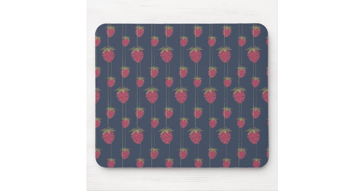 Tiny Hanging Strawberries Mouse Pad
