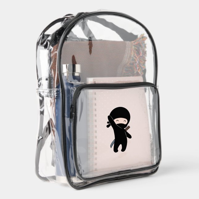 Tiny Happy Ninja Clear Backpack (Right)