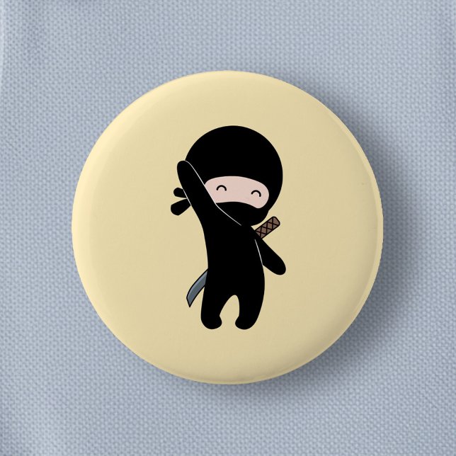 Tiny Happy Ninja on Yellow Button (Creator Uploaded)