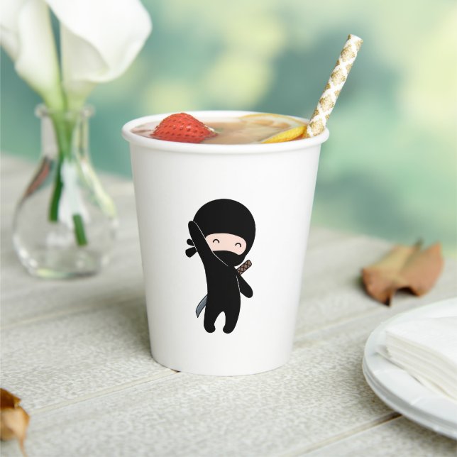 Tiny Happy Ninja Paper Cups (Insitu)
