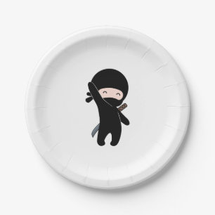 Tiny Happy Ninja Paper Plates