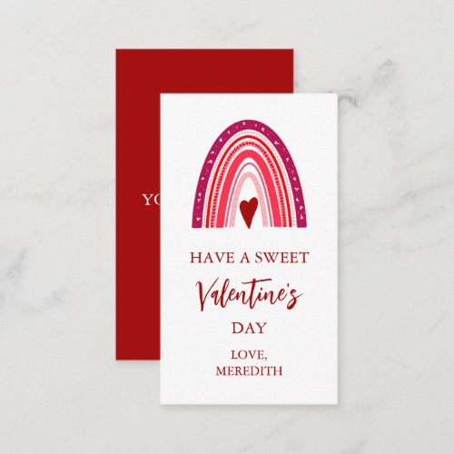 Tiny Have a Sweet Valentines Day Kids Class Note Card