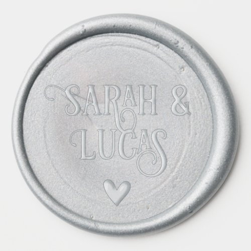Tiny Heart Symbol Names Wedding Favor Simple Cute Wax Seal Sticker