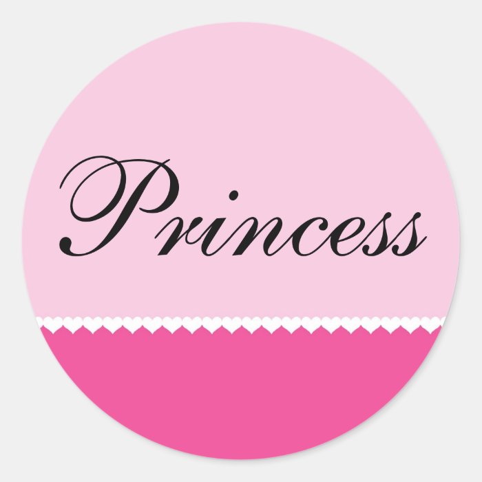 Tiny Hearts on Pink Background, Princess Sticker