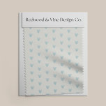 Tiny Hearts Pattern | Pale Teal Aqua Fabric