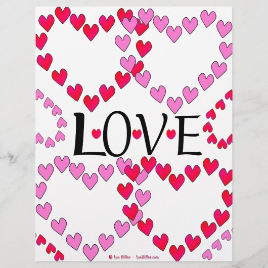 Tiny Hearts Pink Red LOVE (Front)