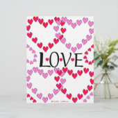 Tiny Hearts Pink Red LOVE (Standing Front)