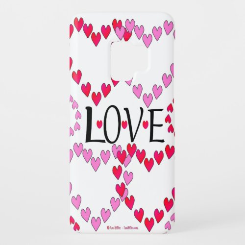 Tiny Hearts Pink Red LOVE Case_Mate Samsung Galaxy S9 Case