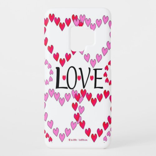 Tiny Hearts Pink Red LOVE Case_Mate Samsung Galaxy S9 Case