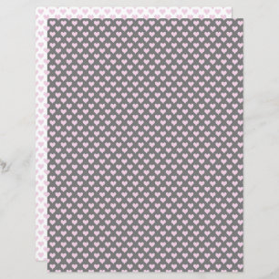 Tiny Hearts Pink Scrapbook Paper
