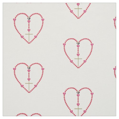 Tiny Hearts Rosary Fabric