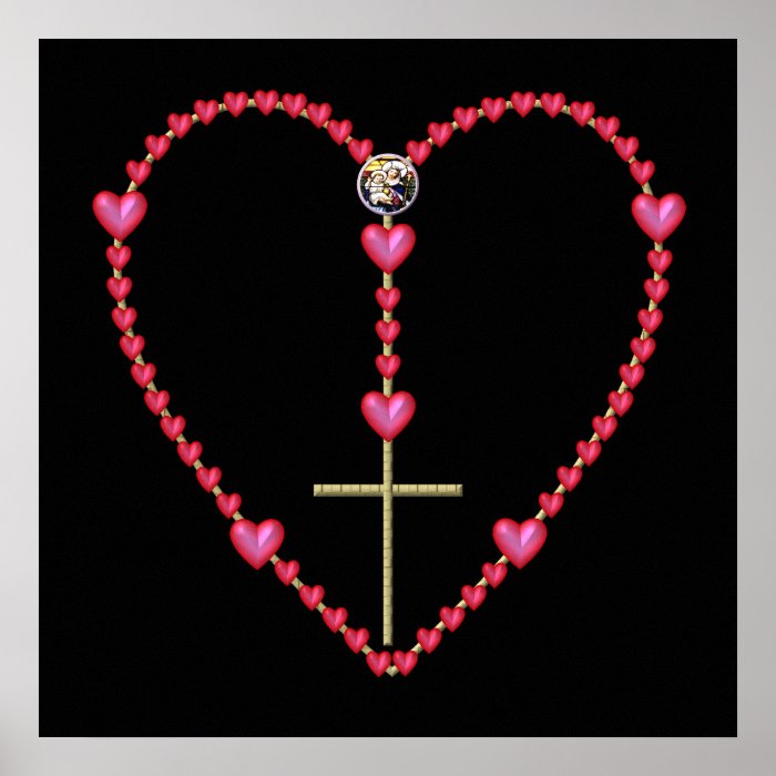 Tiny hearts Rosary Poster