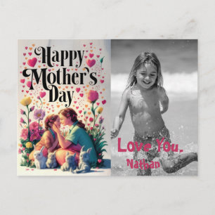 *~* Tiny Hearts Whimsical Mother's Day Photo AP72 Holiday Postcard