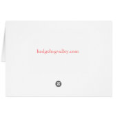 Tiny hedgehog in two hands cards (Back Horizontal)