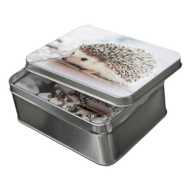 Tiny Hedgehog Jigsaw Puzzle (Lid Open)