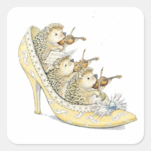 Tiny Hedgehog Orchestra Square Sticker
