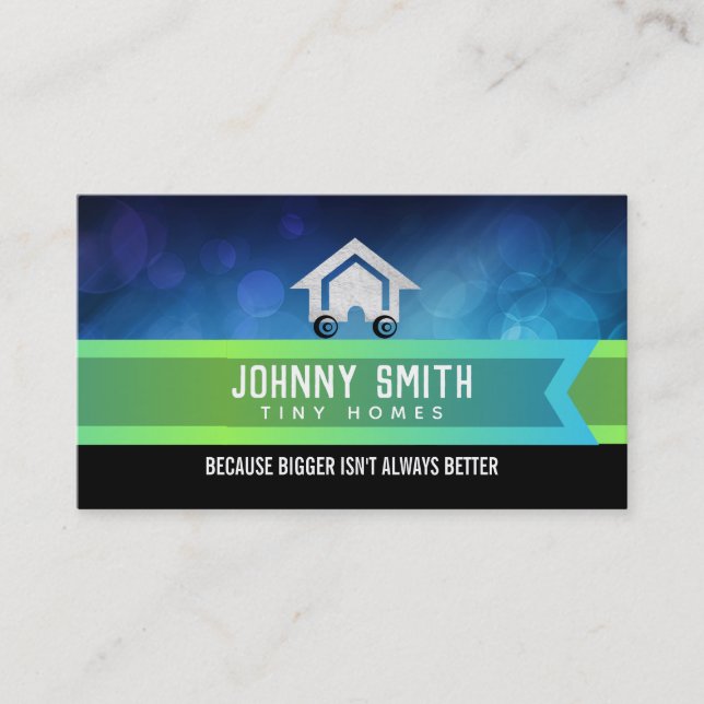 Tiny Homes Slogans Business Cards (Front)