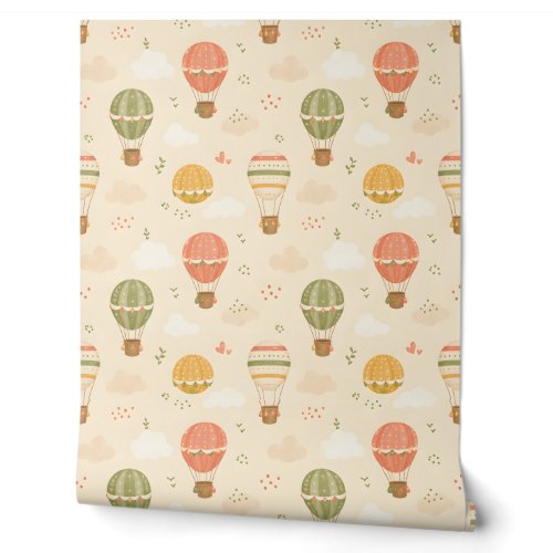 Tiny Hot Air Balloons Nursery & Kids Wallpaper