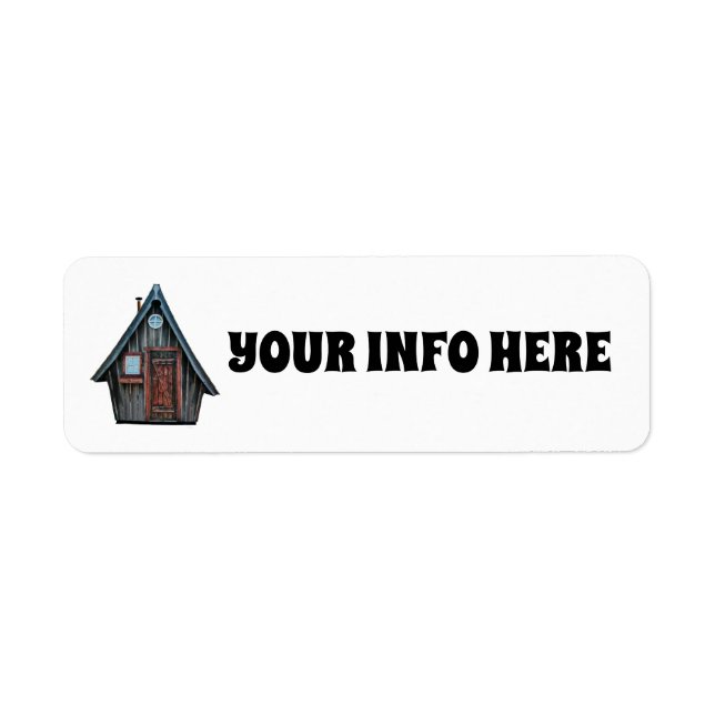 TINY HOUSE CABIN RETURN ADDRESS LABELS (Front)
