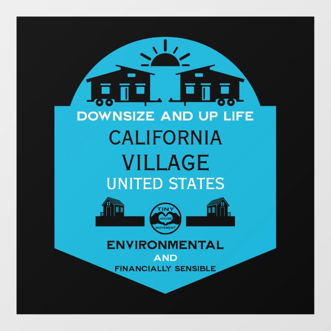 Tiny House Communities Editable Window Cling (Sheet)