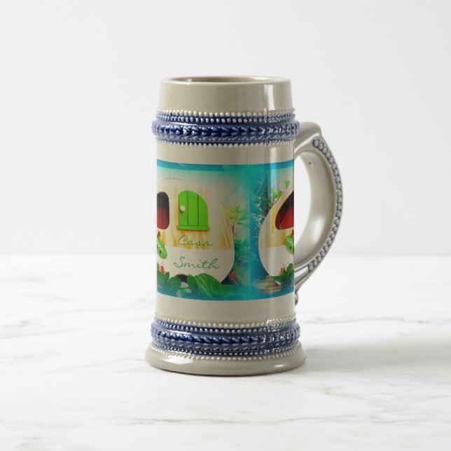 tiny house gypsy caravan beer stein (Front Right)