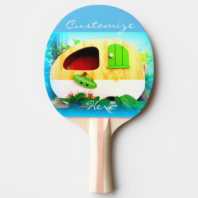 Tiny house gypsy caravan ping pong paddle (Front)