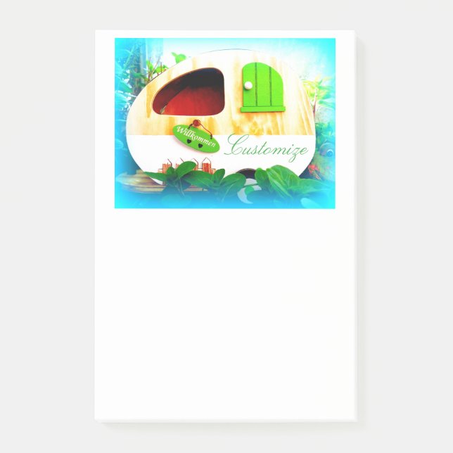 Tiny house gypsy caravan post-it notes (Front)