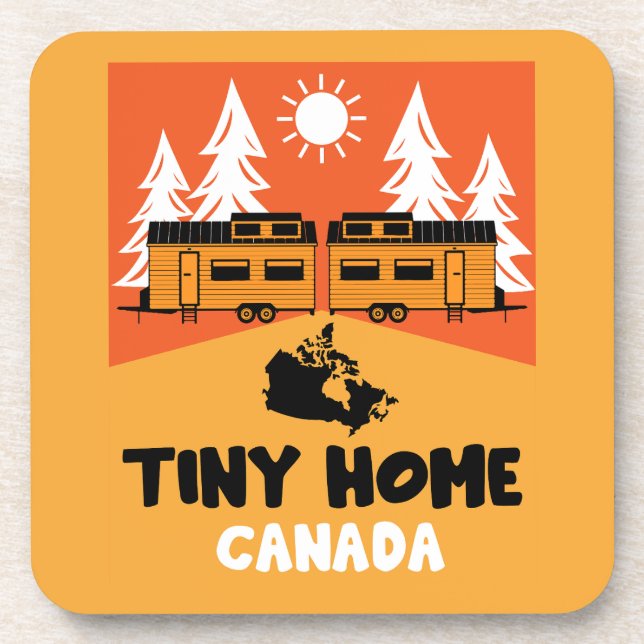 Tiny House Home Canada Beverage Coaster (Front)