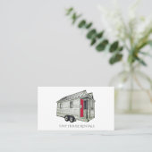 Tiny House On Wheels Rentals Or Builders Business Card (Standing Front)