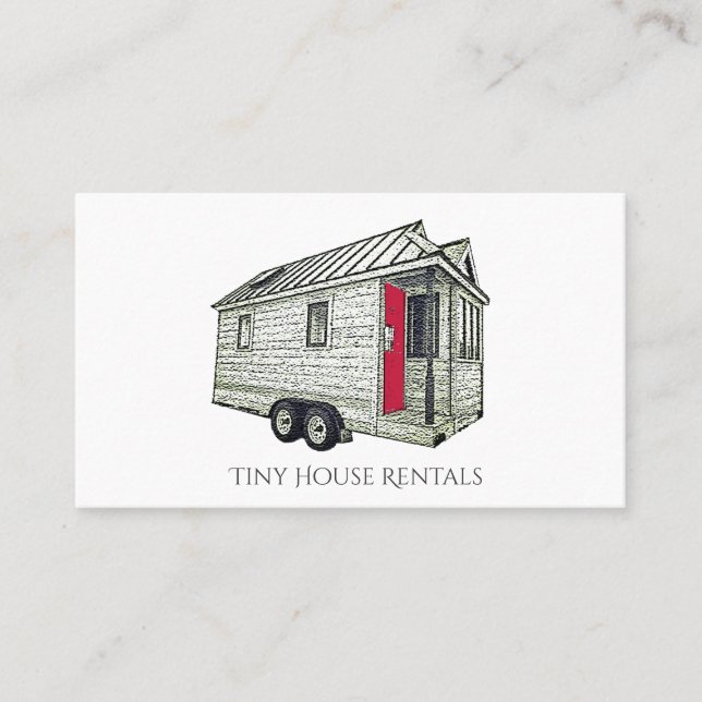Tiny House On Wheels Rentals Or Builders Business Card (Front)