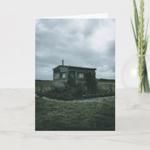 TINY HOUSE SHACK FUNNY OFF THE GRID BIRTHDAY CARD