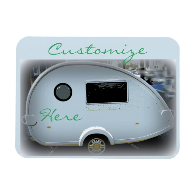 Tiny house teardrop caravan Thunder_Cove Magnet (Horizontal)