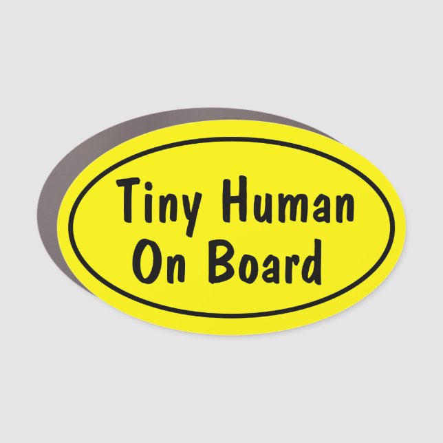 Tiny Human On Board Car Magnet (Front)