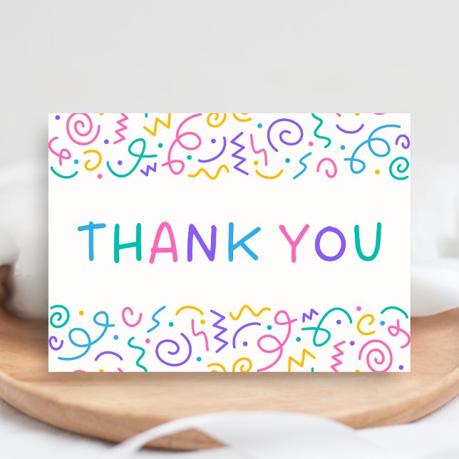 Tiny Human Shindig Baby Shower Thank You Card (Retro Tiny Human Shindig Baby Shower Thank you Card)