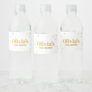Tiny Human Shindig Baby Shower Water Bottle Label