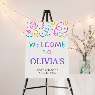 Tiny Human Shindig Baby Shower Welcome Sign