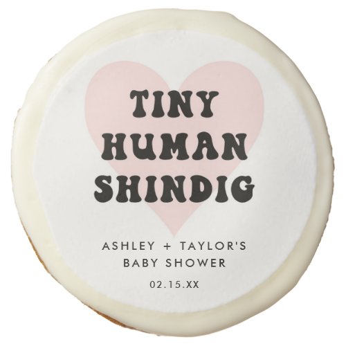 Tiny Human Shindig Modern Baby Shower Favors Sugar Cookie