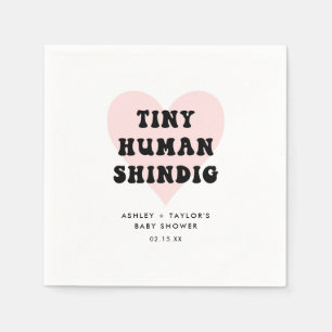 Tiny Human Shindig Modern Baby Shower Napkins