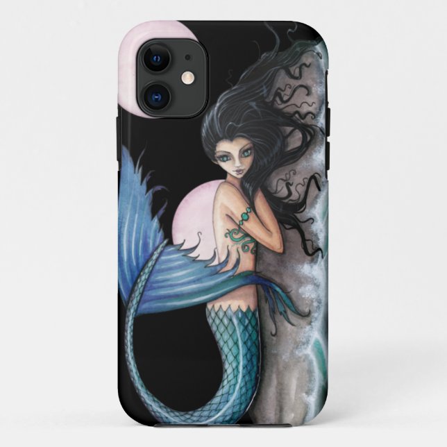 Tiny Island Gothic Mermaid Fantasy Art Case-Mate iPhone Case (Back)