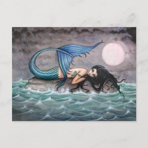 Tiny Island Mermaid Postcard