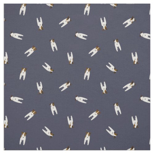 Tiny Jack Russell terrier dogs pattern any color Fabric
