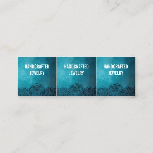 Tiny Jewelry Card-Customize Text- Mini Business Ca Card (Front)