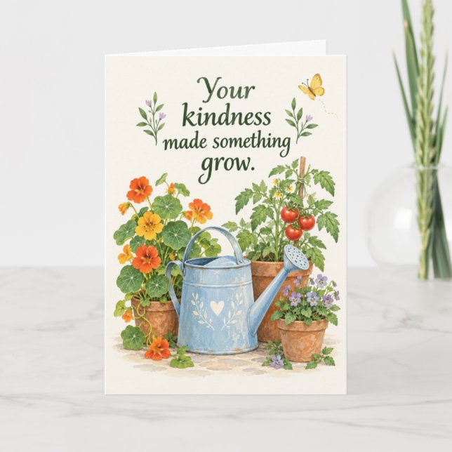Tiny Kindnesses Garden Thank You Card (Front)