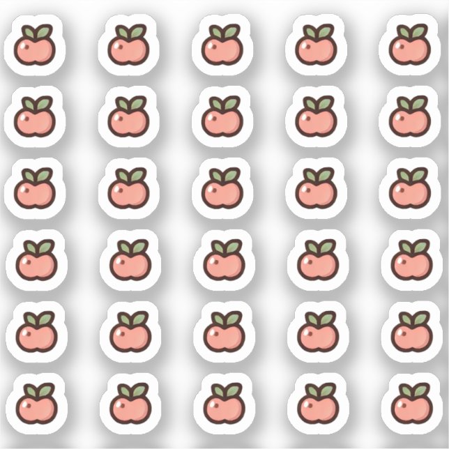 Tiny latte apple planner sticker (Front)