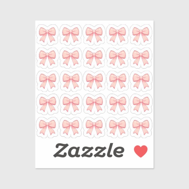 Tiny latte blow bows planner sticker (Sheet)