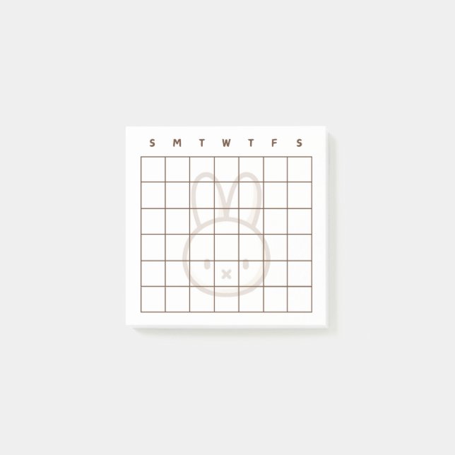 Tiny latte bunny Calendar Notes (Front)