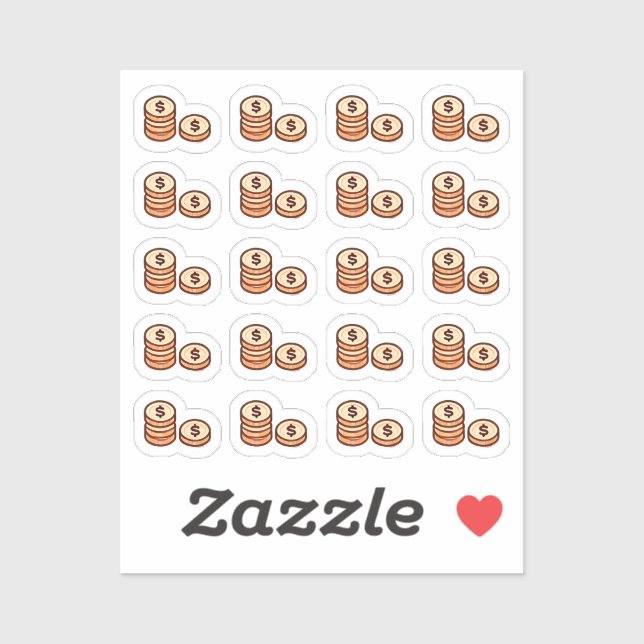 Tiny latte coin planner sticker (Sheet)