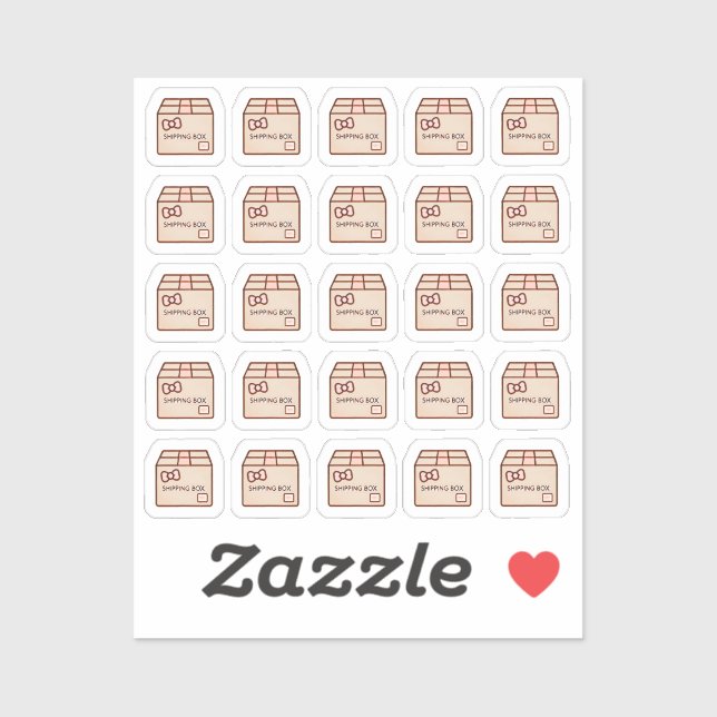 Tiny latte shipping box planner sticker (Sheet)